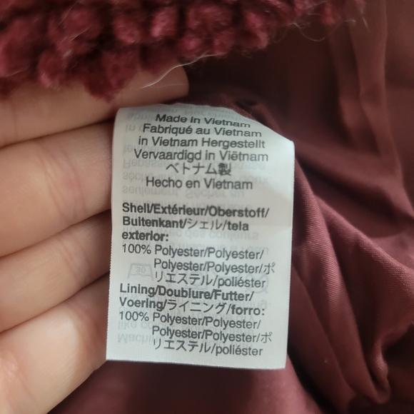 J. Crew mercantile Sherpa maroon vest - Picture 4 of 5